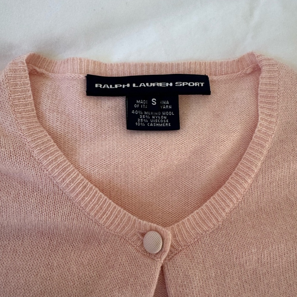 Vintage Ralph Lauren Sport Pink Cardigan - Picture 3 of 7